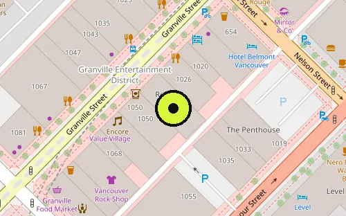Map location of 1046 Granville St