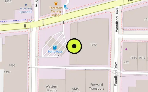 Map location of 1516 Powell St