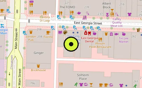 Map location of 224 E Georgia St