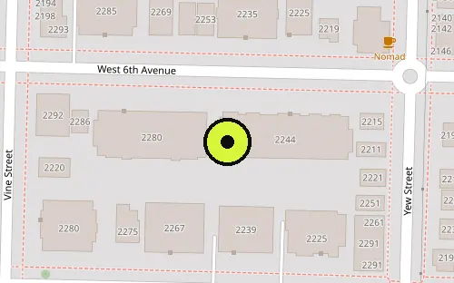 Map location of 2244 W 6th Av