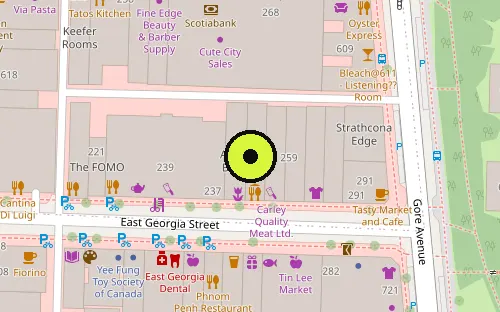 Map location of 249 E Georgia St
