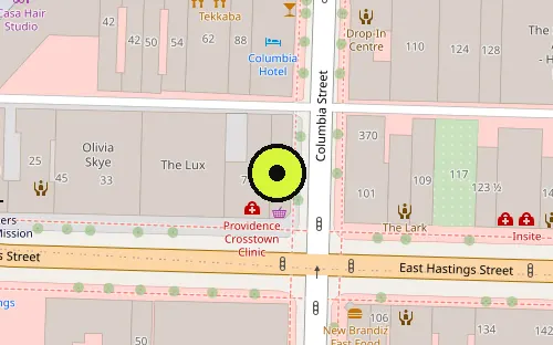 Map location of 351 Columbia St