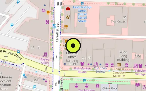 Map location of 488 Carrall St