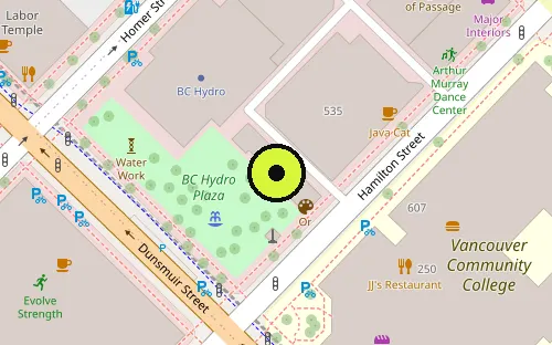 Map location of 553 Hamilton St