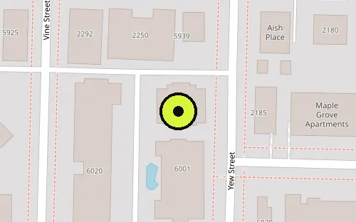 Map location of 5955 Yew St