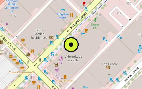 Map location of 788 Richards St