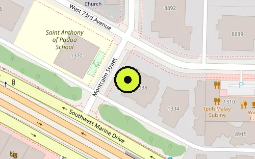 Map location of 8938 Montcalm St