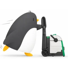 Newclean penguin mascot